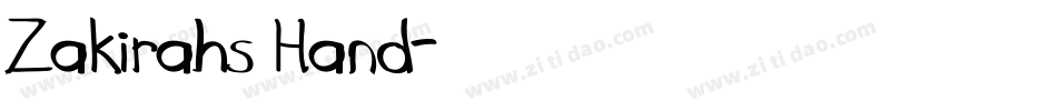 Zakirahs Hand字体转换